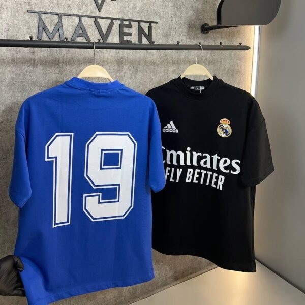 Real Madrid jersey- تي شيرت قطن بتصميم رياضي