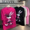 over size t-shirt - rabbit print- تي شيرت قطن بتصميم مميز
