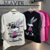 over size t-shirt - rabbit print- تي شيرت قطن بتصميم مميز