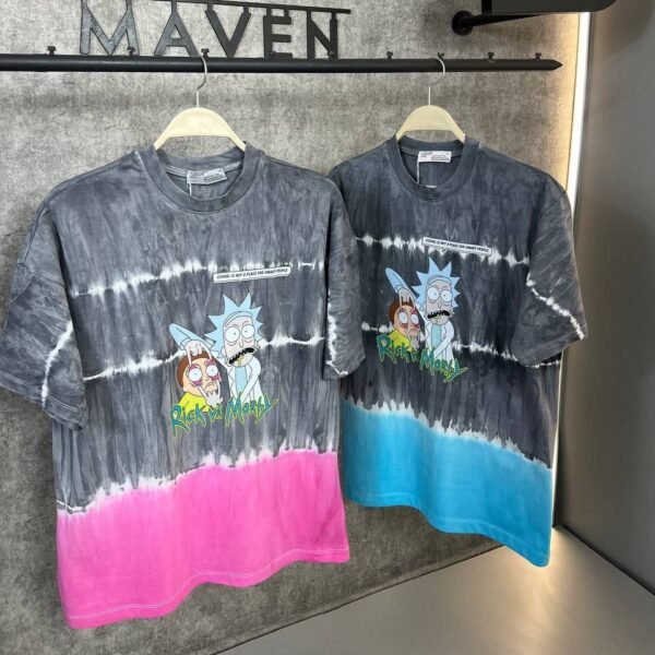 Ricky & Morty Design- تي شيرت قطن بتصميم ريكي اند مورتي