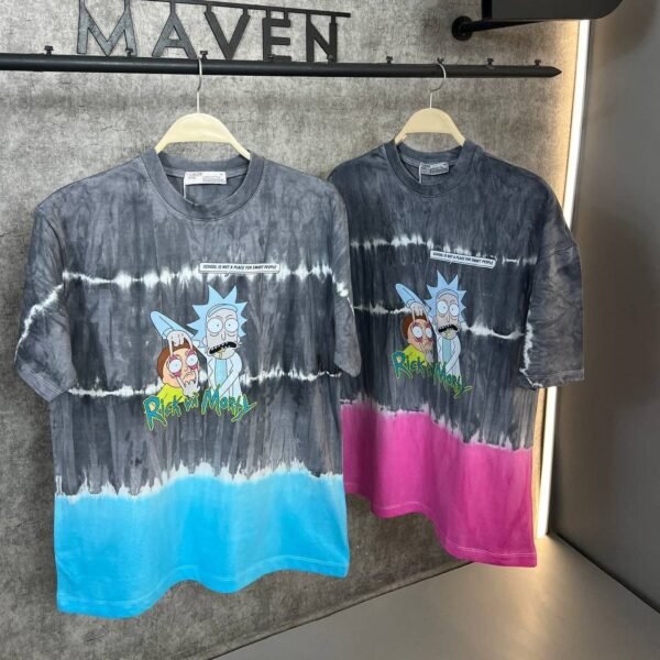 Ricky & Morty Design- تي شيرت قطن بتصميم ريكي اند مورتي